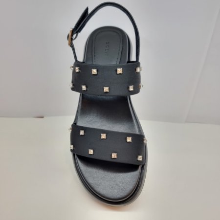 여성  통굽  장식 샌들