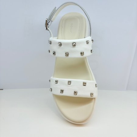 여성  통굽  장식 샌들