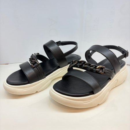 여성  통굽  장식 샌들