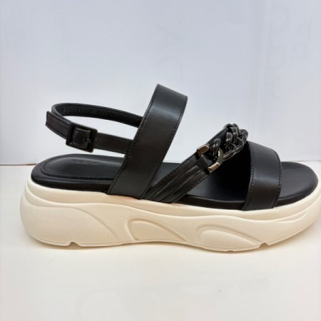 여성  통굽  장식 샌들