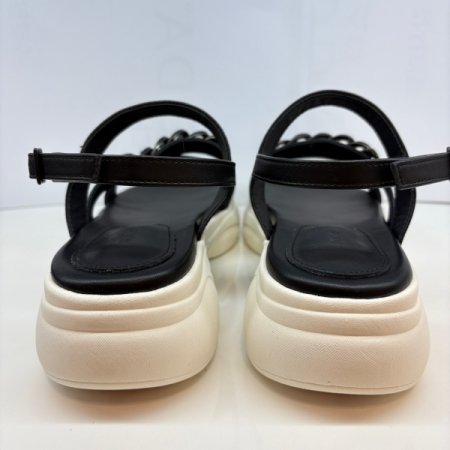 여성  통굽  장식 샌들