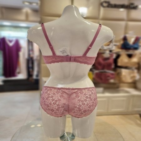 핑크4435 레이스면부직포브라세트