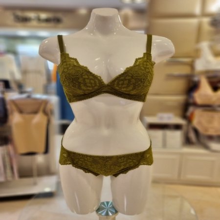노와이어OGR4434레이스브라팬티세트