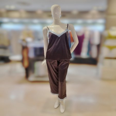 스판사틴4593S 긴바지슬립세트