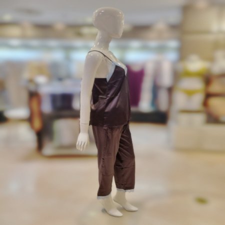 스판사틴4593S 긴바지슬립세트