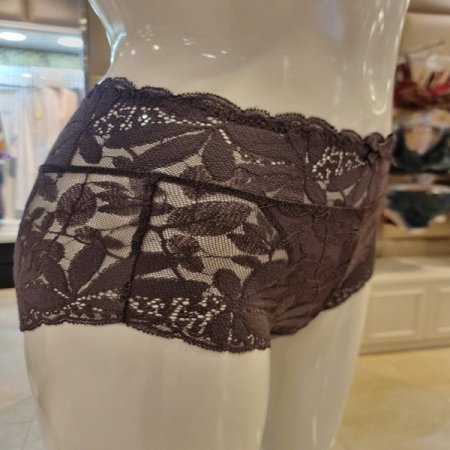 플라워다크브운4438레이스팬티브라세트