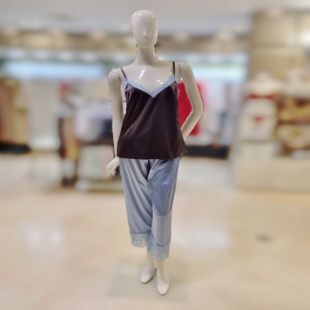 쓰리피스 스판샤틴4593R 여성잠옷