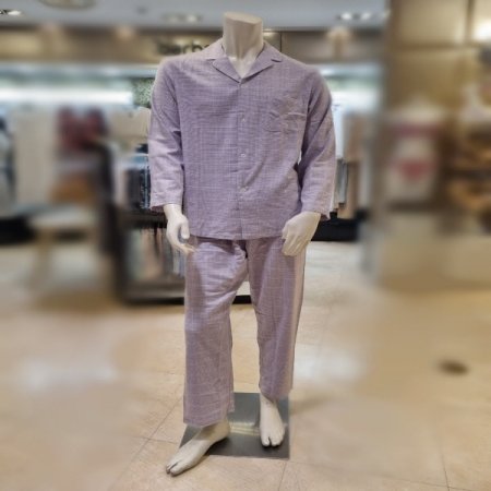 커플4992바이올렛체크 잠옷세트