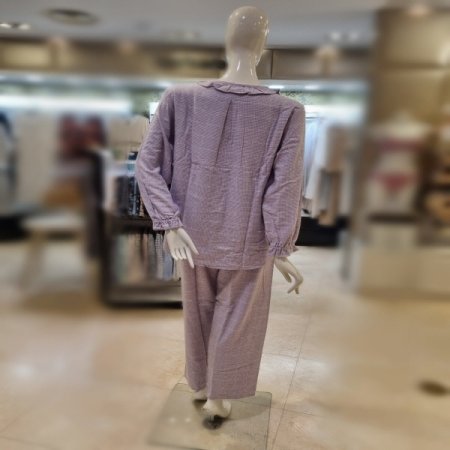 커플4992바이올렛체크 잠옷세트