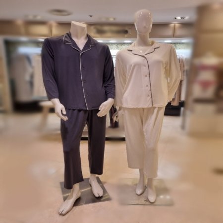 커플6023솔리드 잠옷세트