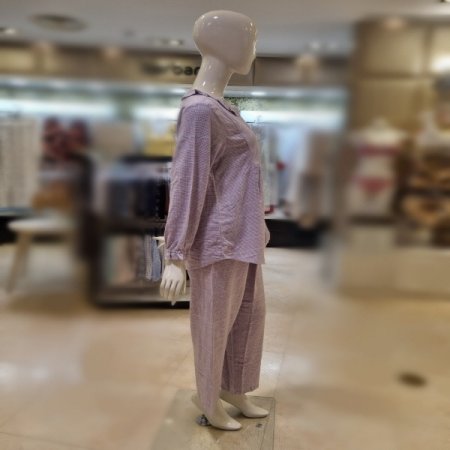 여성4992B바이올렛체크 잠옷세트