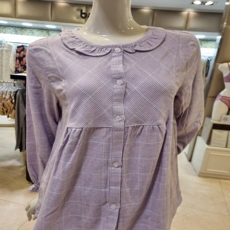 여성4992B바이올렛체크 잠옷세트