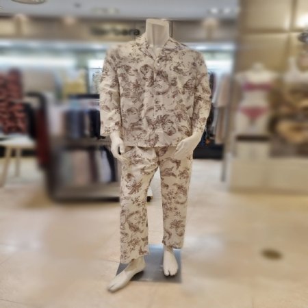 남성 면프린트4594B 9부잠옷