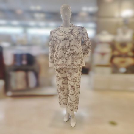 여성 면프린트4594B 9부잠옷