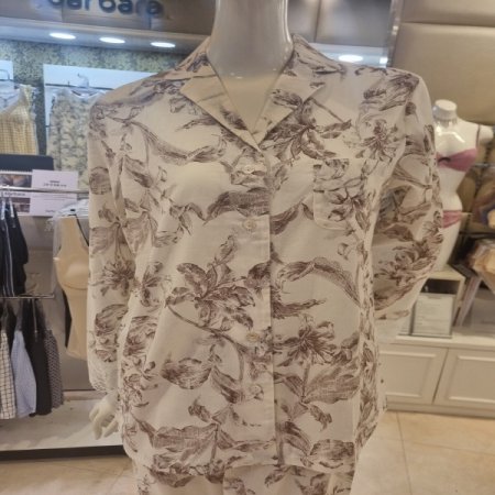 여성 면프린트4594B 9부잠옷