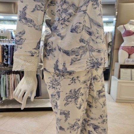 여성 블루면프린트4594B 잠옷세트