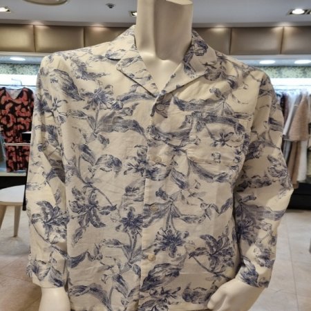 커플 블루면프린트4594B 잠옷세트