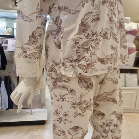 커플 블루면프린트4594B 잠옷세트