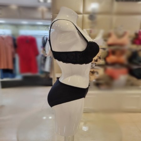 바바라 레이스 와이어몰드브라4806P블랙세트