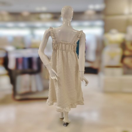 커플베이지플로킹4600L원피스세트