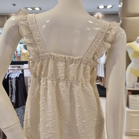 커플베이지플로킹4600L원피스세트