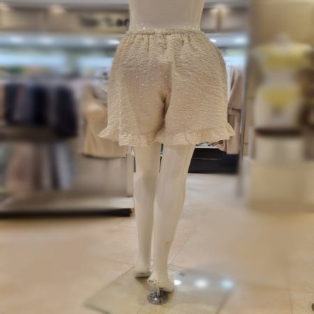 베이지플로킹4600P 여성3부바지