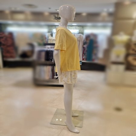 MEY 여성 반팔상하세트1231S옐로