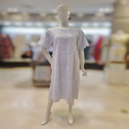 커플 반팔4597S 블루원피스잠옷세트