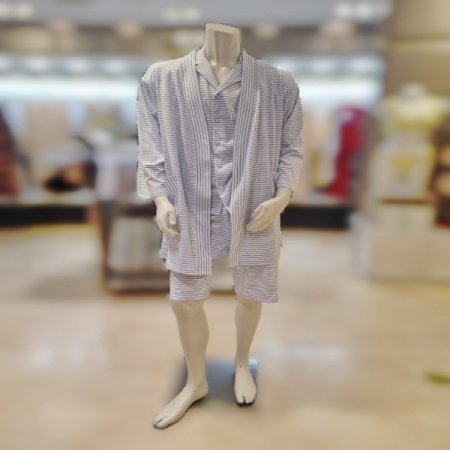 반팔남성4597S 블루잠옷로브가운세트