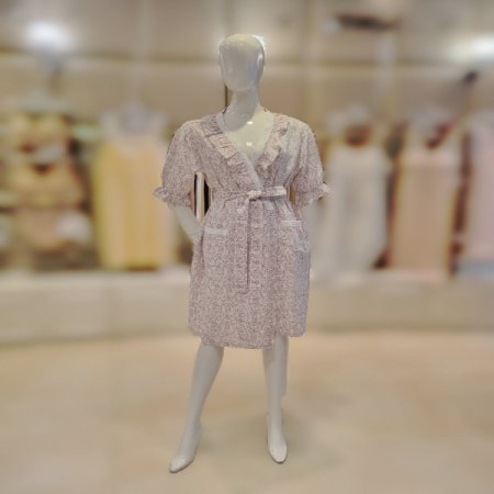 크레이프 4601R 반팔로브가운