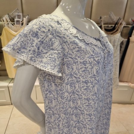 반팔네이비원피스 크레이프4601잠옷