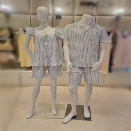 커플4603S스트라이프상하세트잠옷