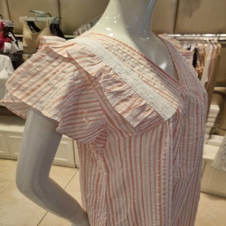 스트라이프4603L핑크원피스