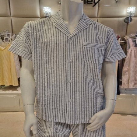 커플여름핑크4603S스트라이프세트잠옷