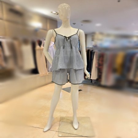 여성요루 4602블루상하세트슬립