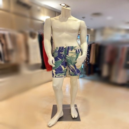 남성 블루4604프린트반바지