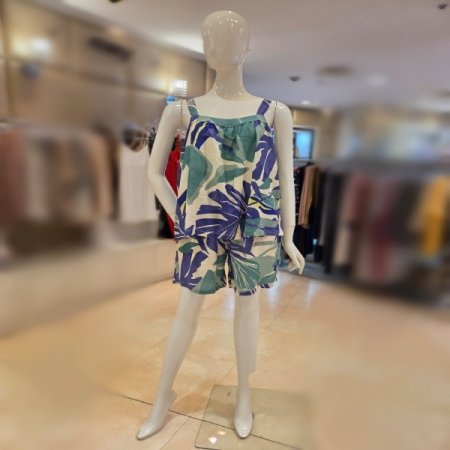 블루4604S프린트잠옷세트