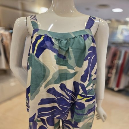 블루4604S프린트잠옷세트