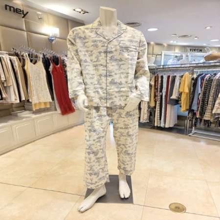 커플면주자프린트4610B 핑크잠옷세트