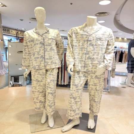 커플 면주자프린트4610B 잠옷세트