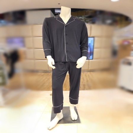 커플바바라시그니쳐4617B블랙모달잠옷