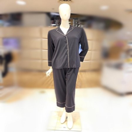 커플바바라시그니쳐4617B블랙모달잠옷