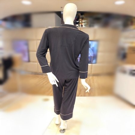 커플바바라시그니쳐4617B블랙모달잠옷