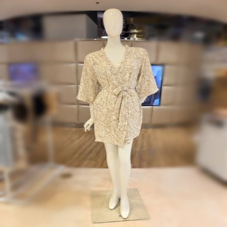 시스루 프린트앙상블4613R베이지