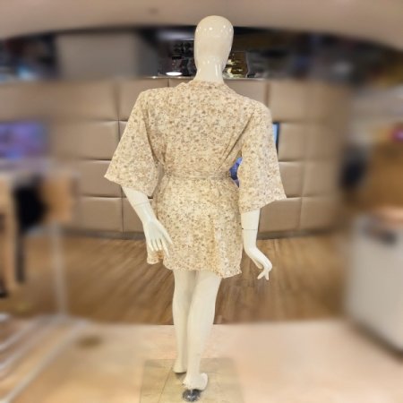 시스루 프린트앙상블4613R베이지