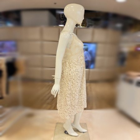 시스루 번아웃프린트4613S베이지슬립