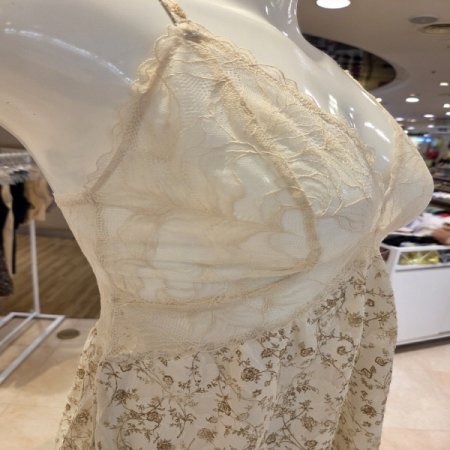 시스루 번아웃프린4613베이지캐미솔