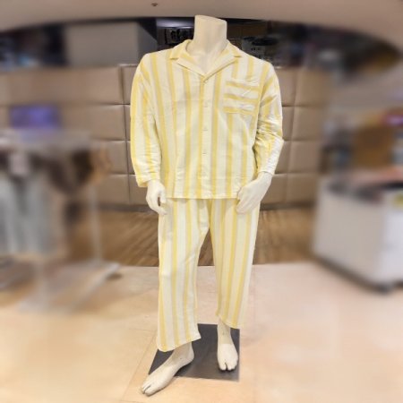 커플 옐로우스트라이프원피스잠옷