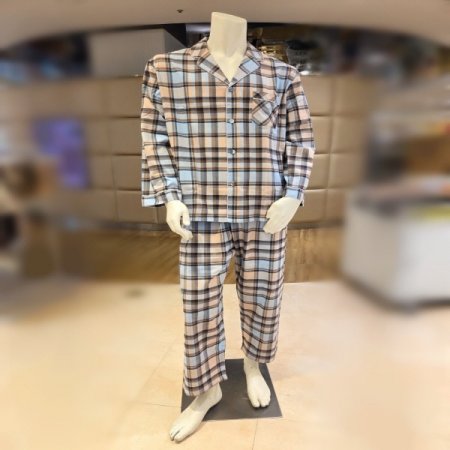 커플 체크4611면기모잠옷세트