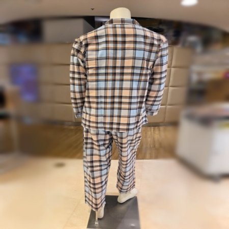 커플 체크4611면기모잠옷세트